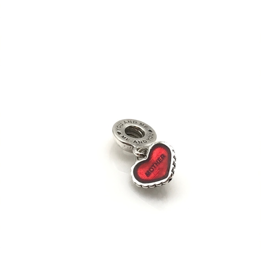Pandora Red Enamel Mother Heart Charm - Picture 4 of 5